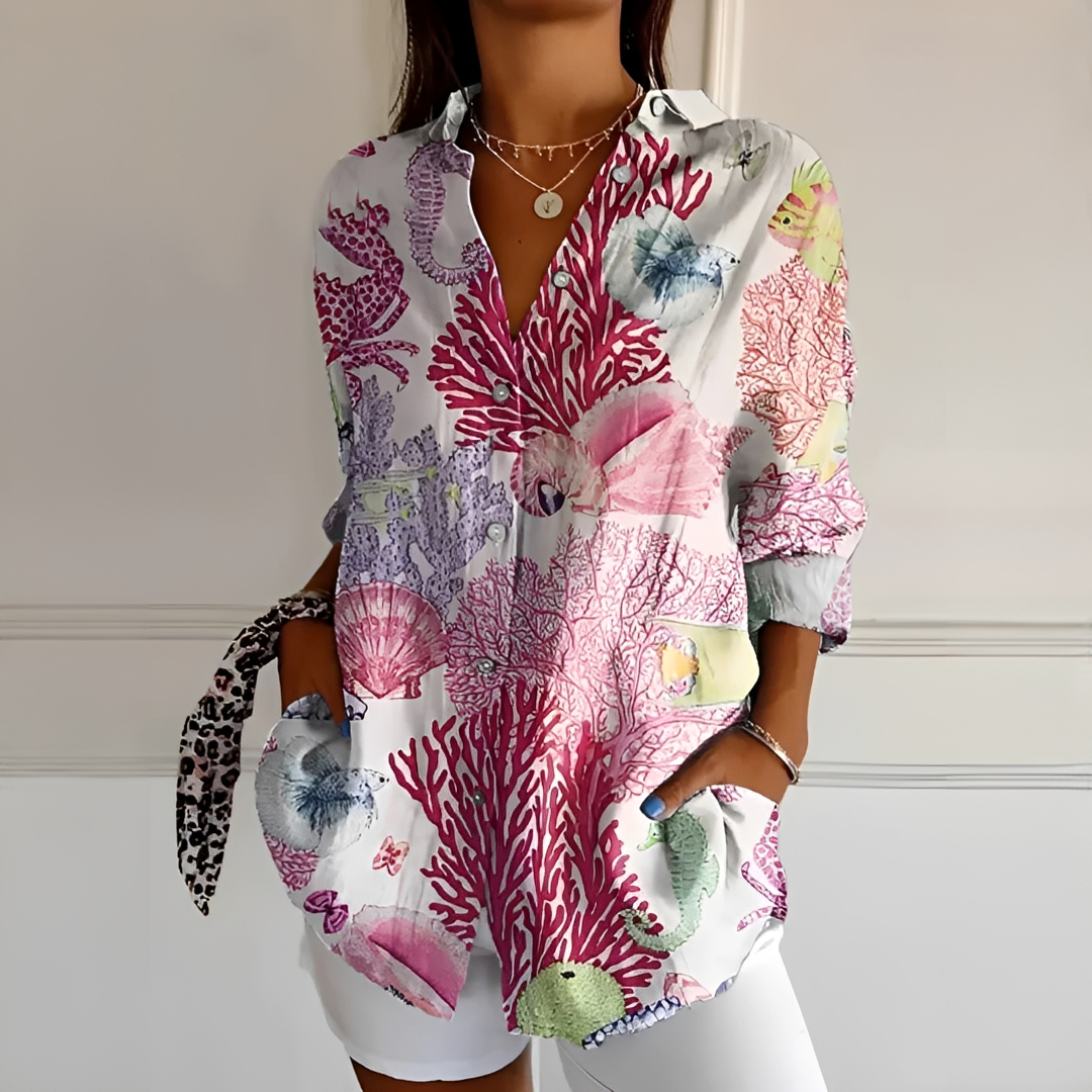 Eleanor - Élégante Blouse à Boutons