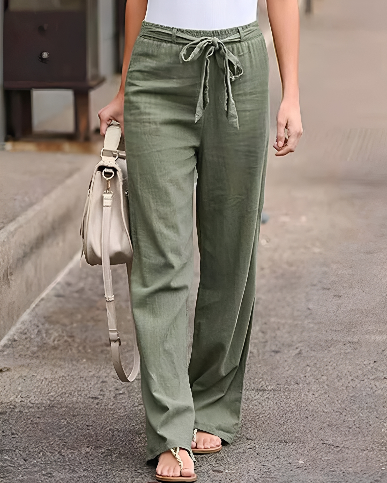 Saniyah - Pantalon avec Taille Élastique et Cordon