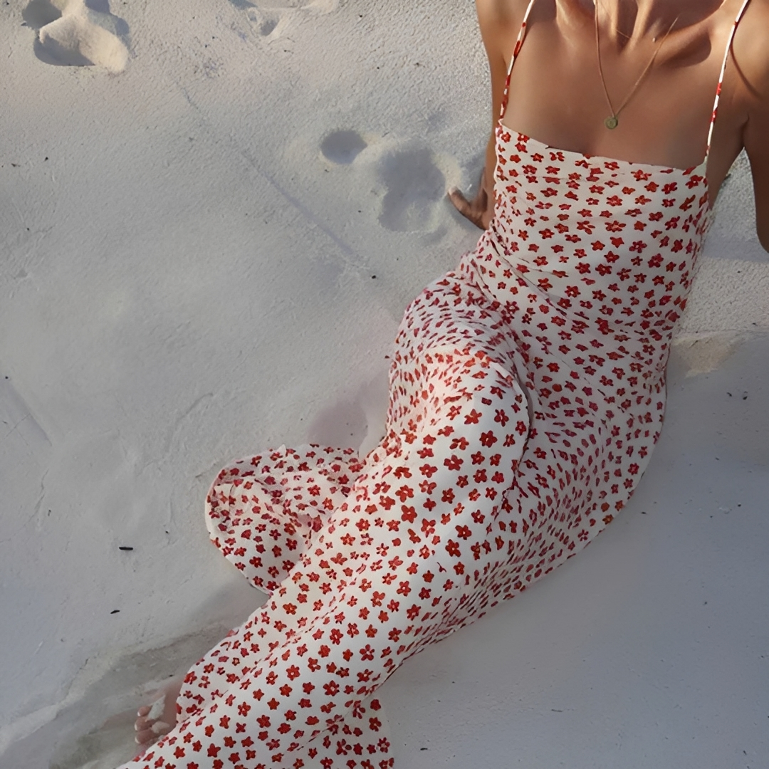 Emily - Robe longue fluide à bretelles