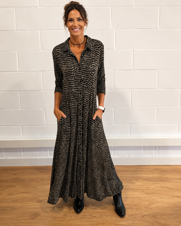 Damiana - Robe Chic avec Col en V et Revers