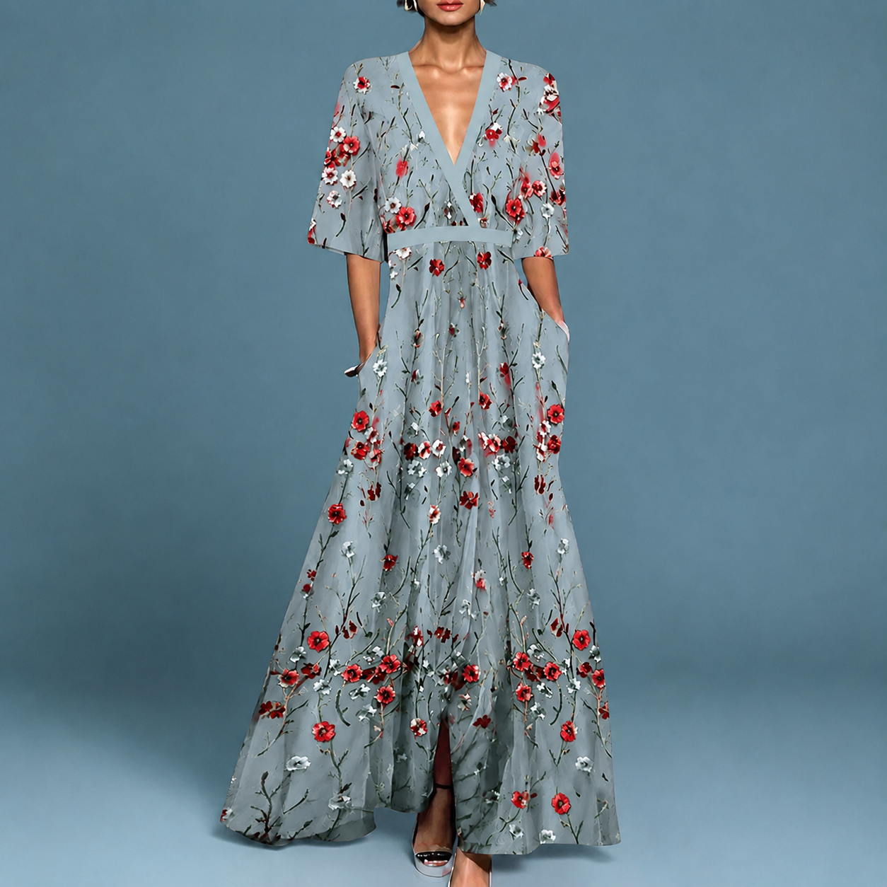 Laure - Robe Élégante Légère à Col en V