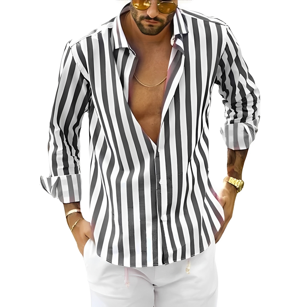 Roldan - Chemise d'été homme à rayures
