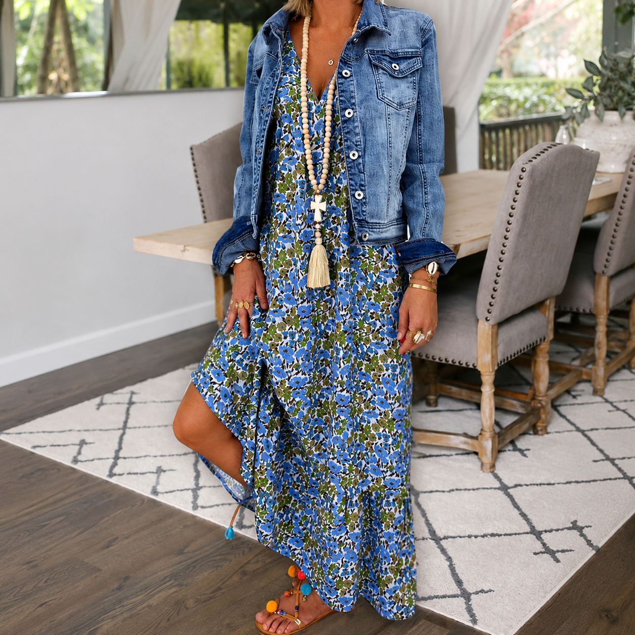 Shalisha - Robe Bohème Chic à Col V