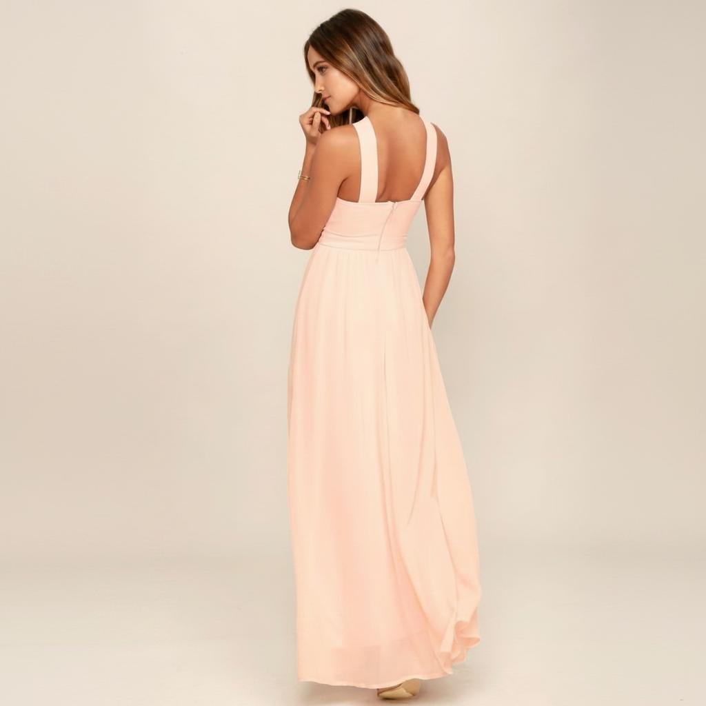 Suzanne - Robe Maxi Élégante à Col Croisé