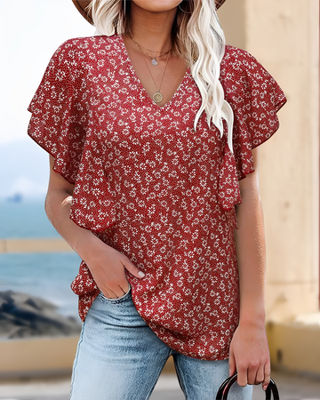Eleri - Blouse chic avec col en V