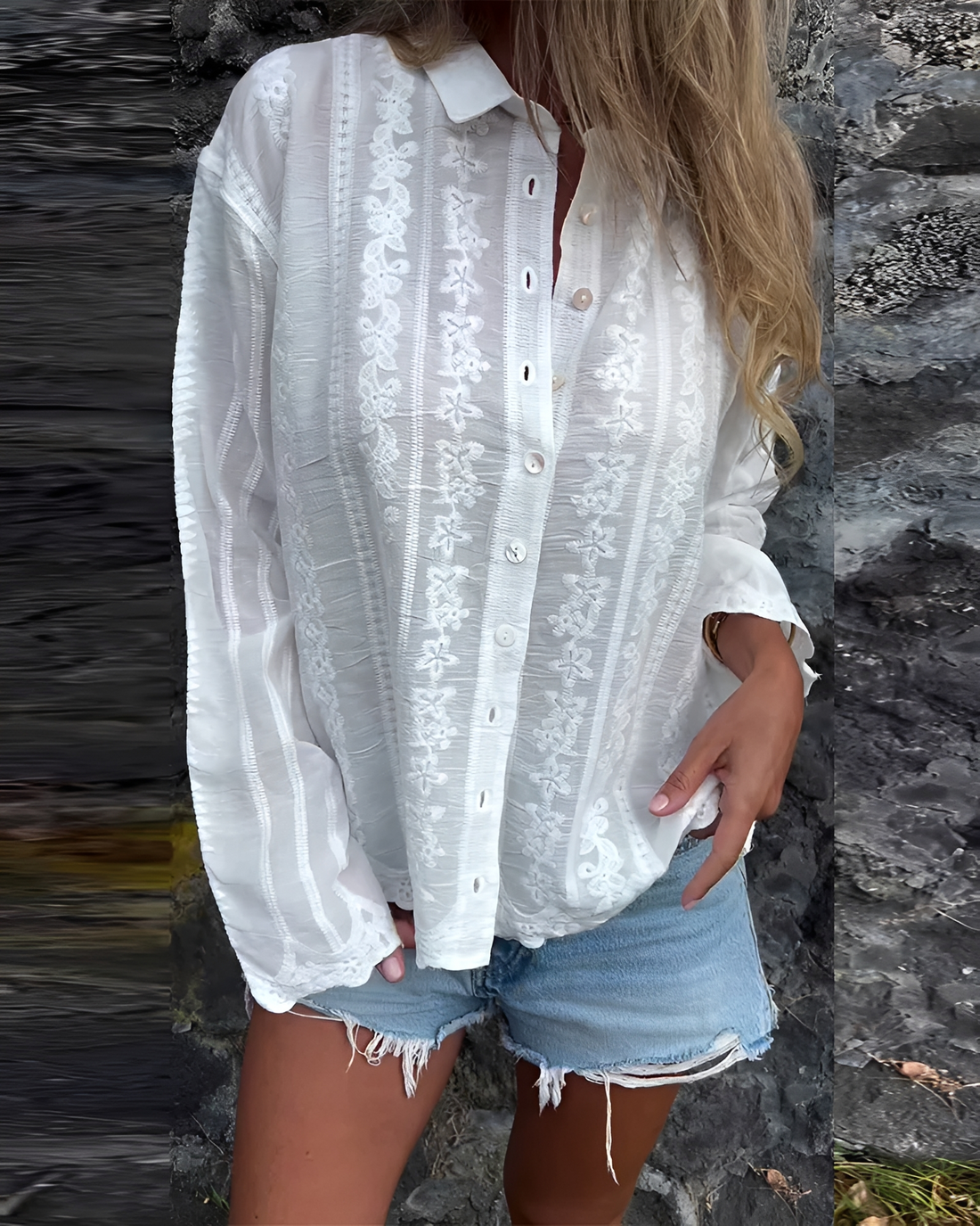 Sumayah - Chemise Ornée Élégante