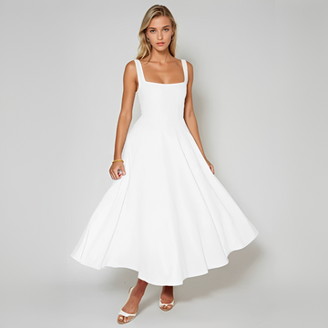 Yarabelle - Robe Midi Chic à Bretelles