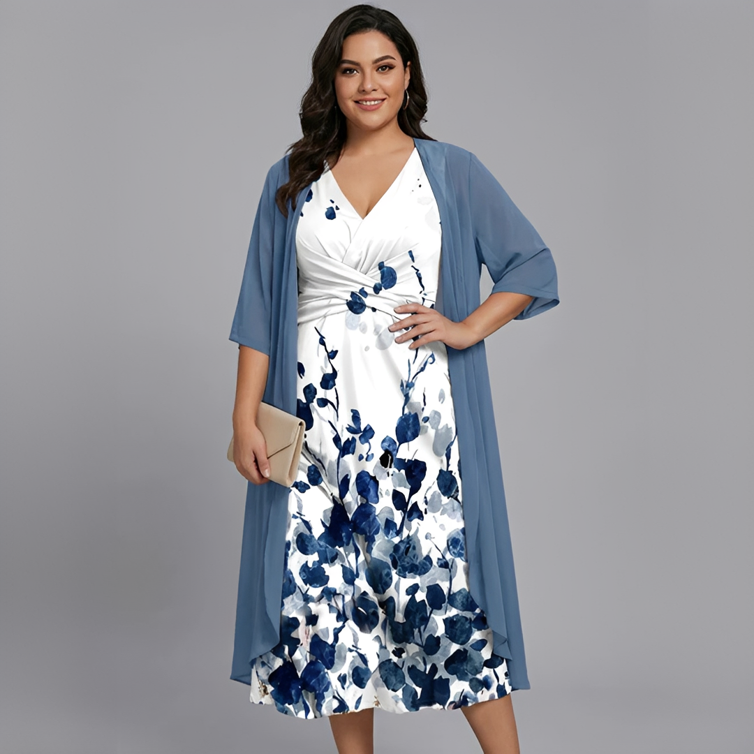 Florentina - Robe Midi Légère en Deux Pièces