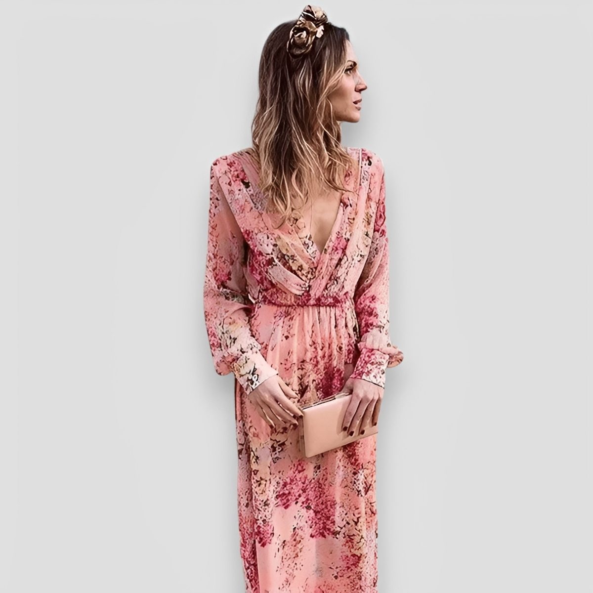 Elanisse - Robe Maxi Chic à Col en V