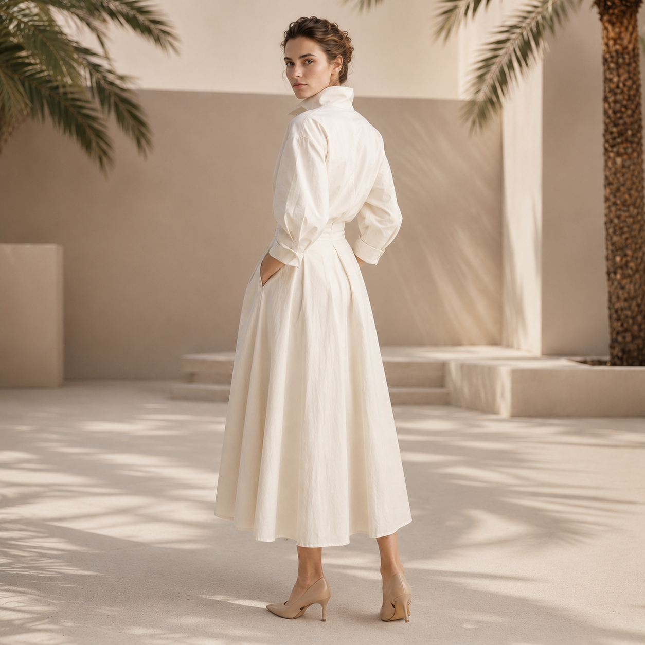 Laverne - Robe midi chic à coupe large