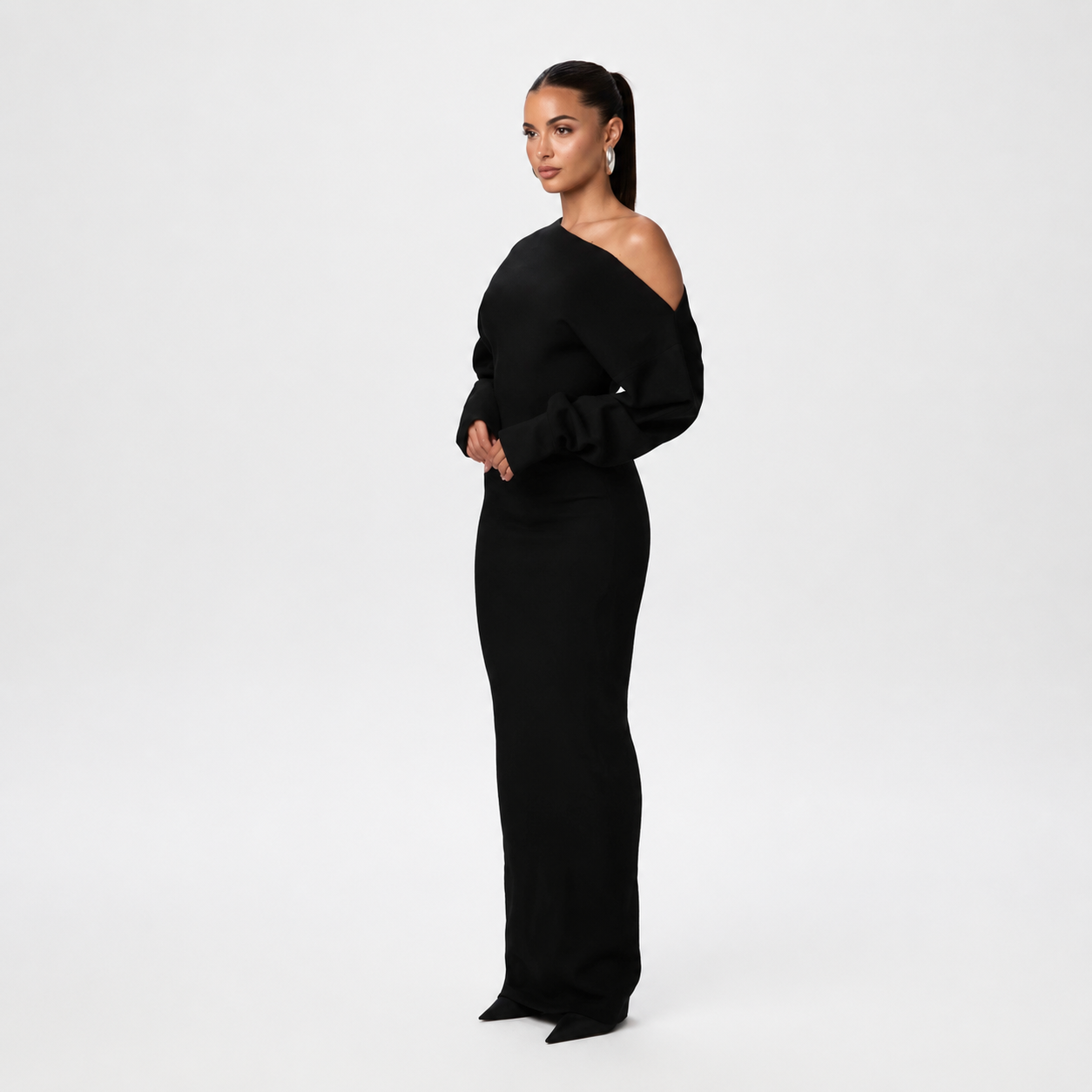 Tahlia - Robe Maxi Chic à Une Épaule