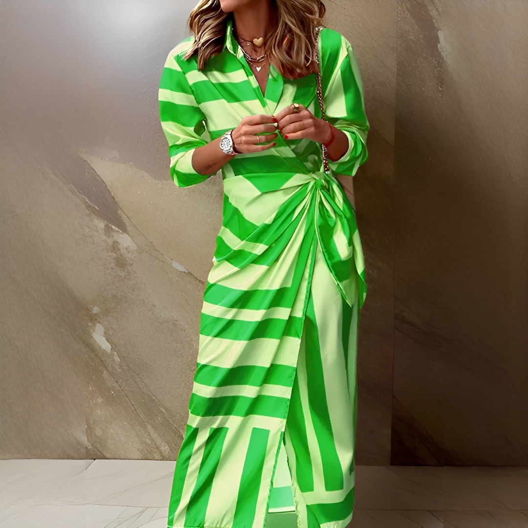 Emily - Robe Élégante et Moderne à Rayures