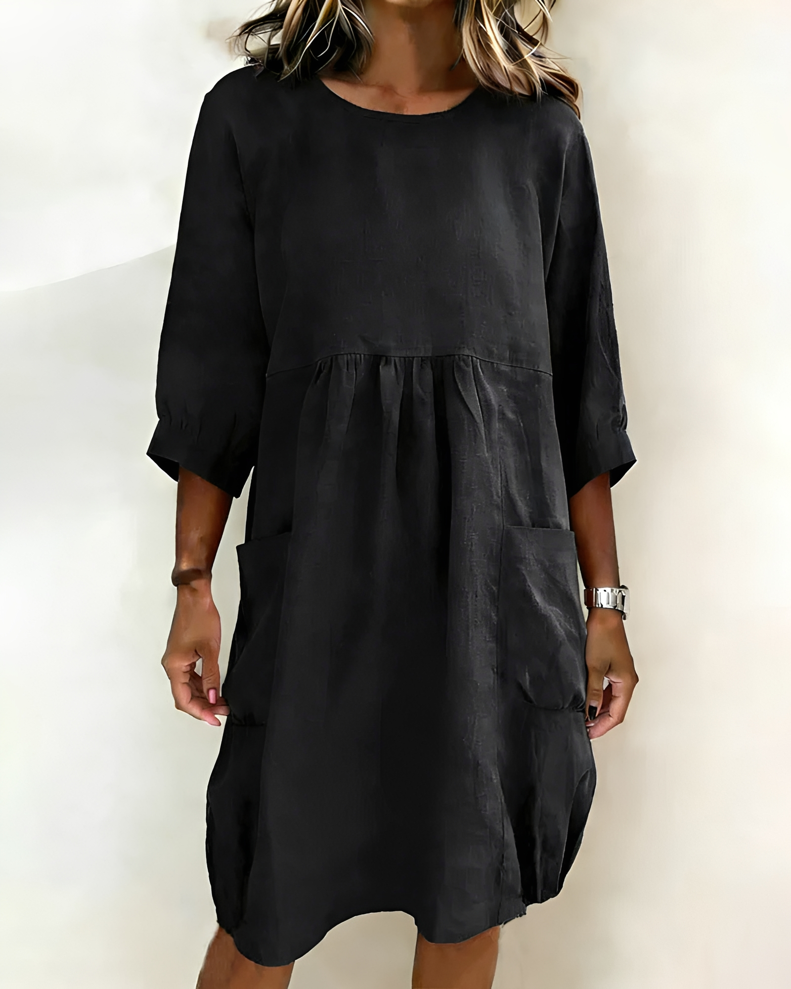 Shadia - Robe Midi Décontractée à Coupe Large