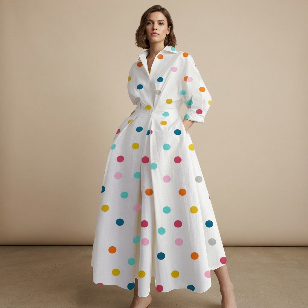 Laverne - Robe midi chic à coupe large