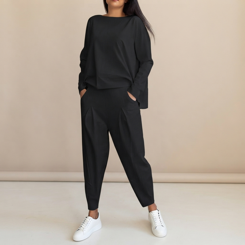 Emilyn - Ensemble Pantalon Ample et Décontracté