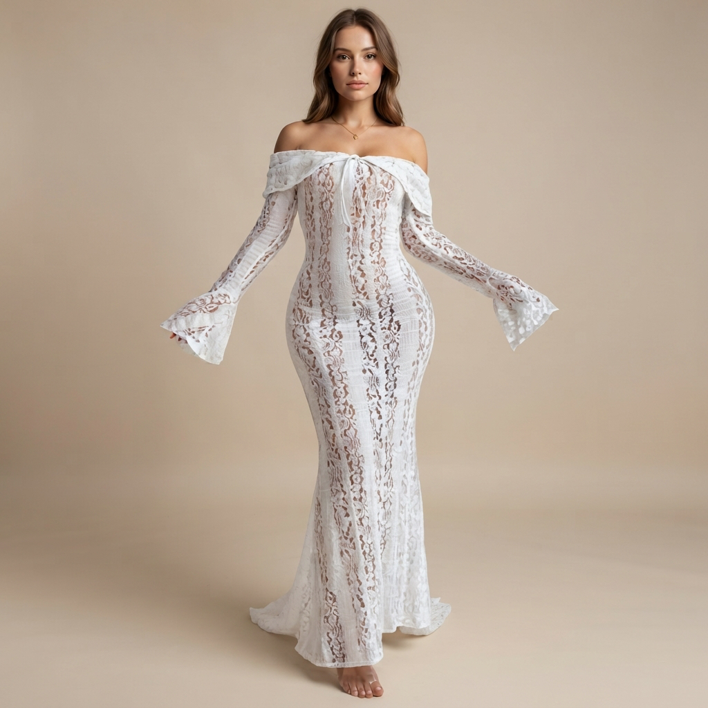Juliana - Robe maxi chic avec lacets