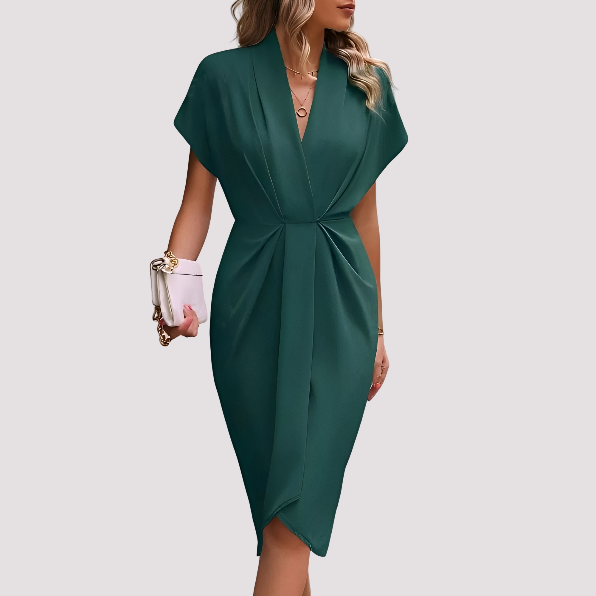 Gwen - Robe Midi Élégante avec Ouverture