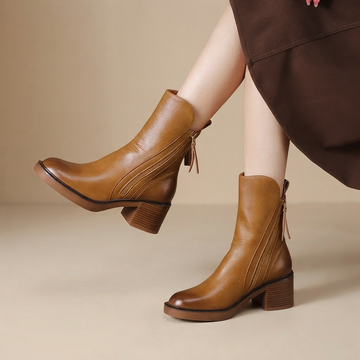 Jadonna - Bottes à Talons Élégantes avec Fermeture Éclair