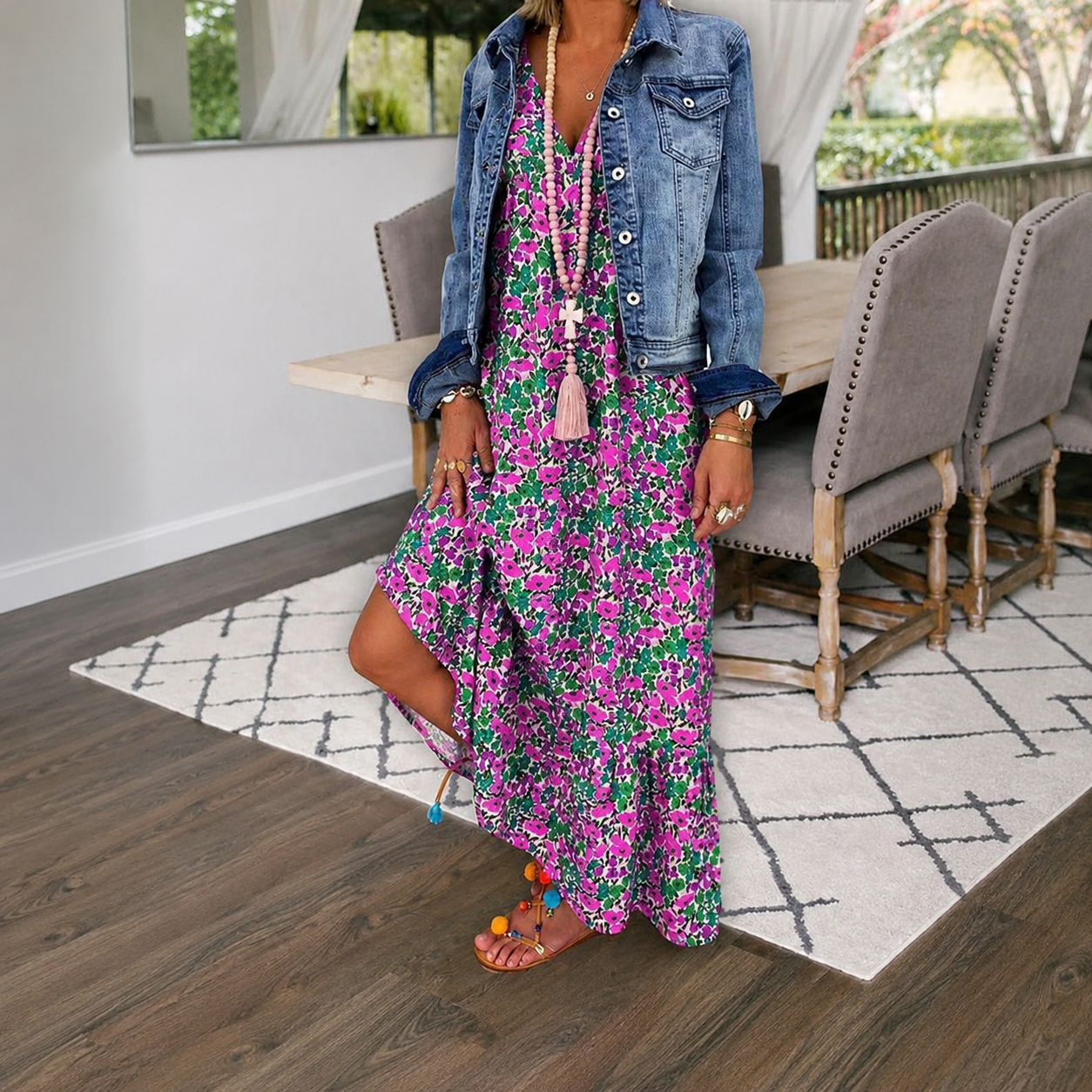Shalisha - Robe Bohème Chic à Col V
