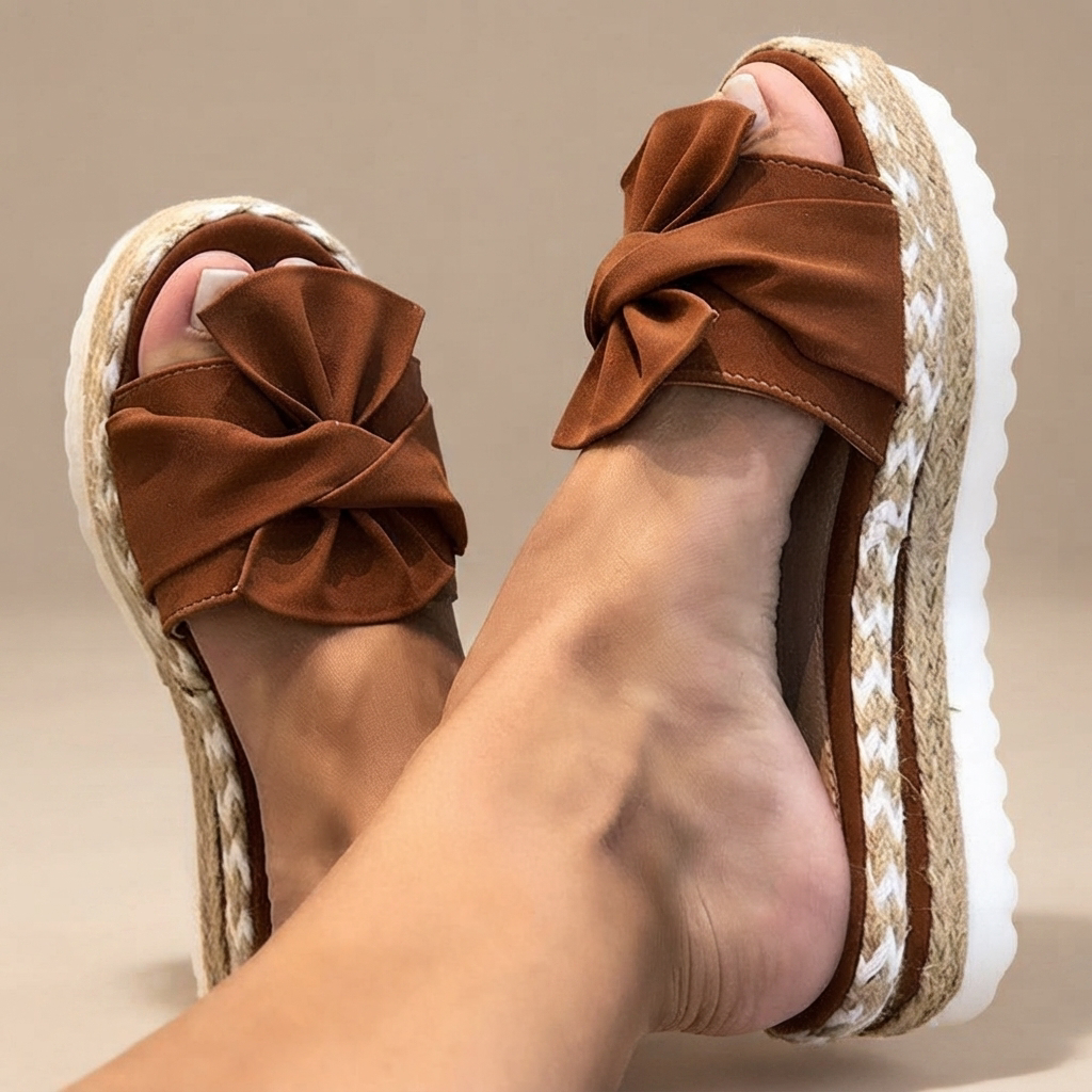 Claudia - Sandales Chic avec Nœud Papillon