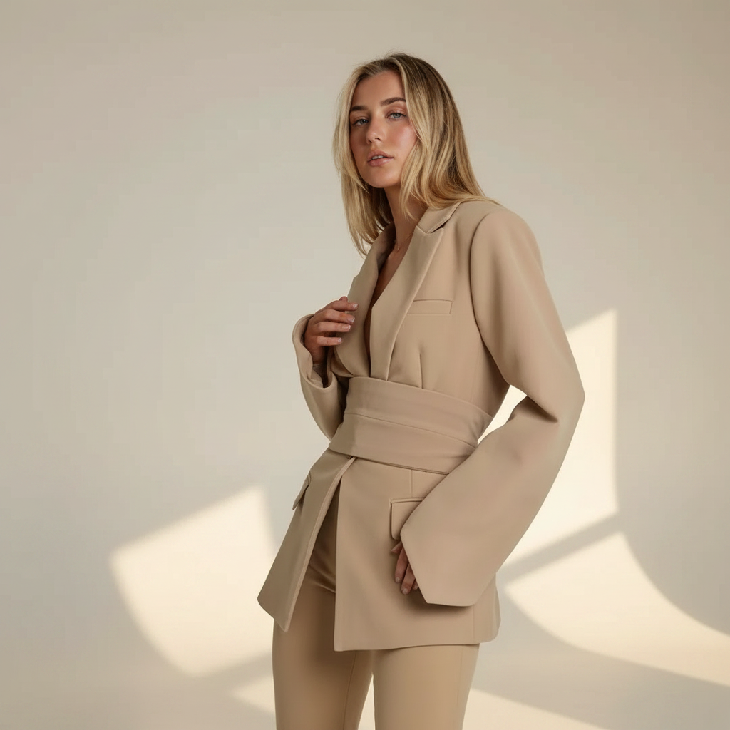 Felena - Veste Élégante avec Ceinture