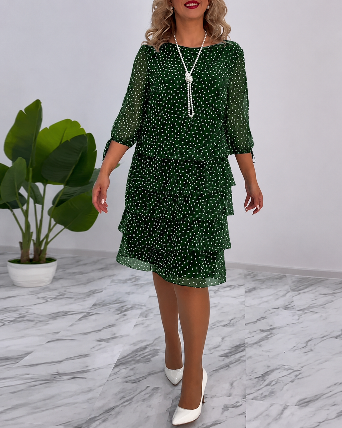 Bezia - Robe Midi Élégante à Étages