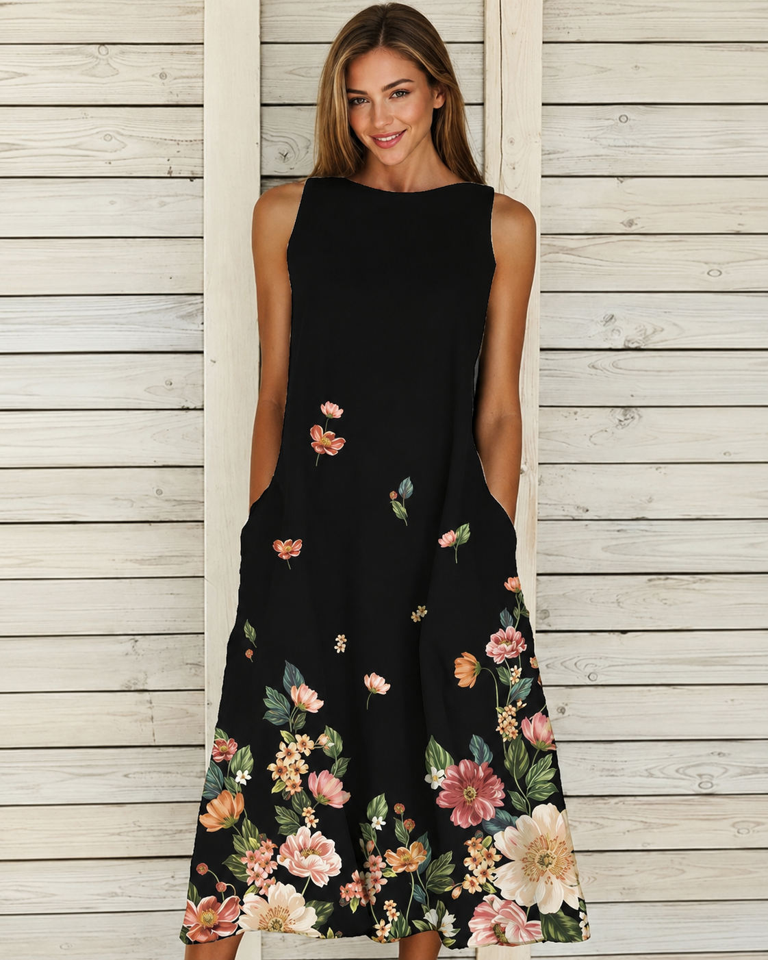 Denique - Robe Midi Vintage Aérienne