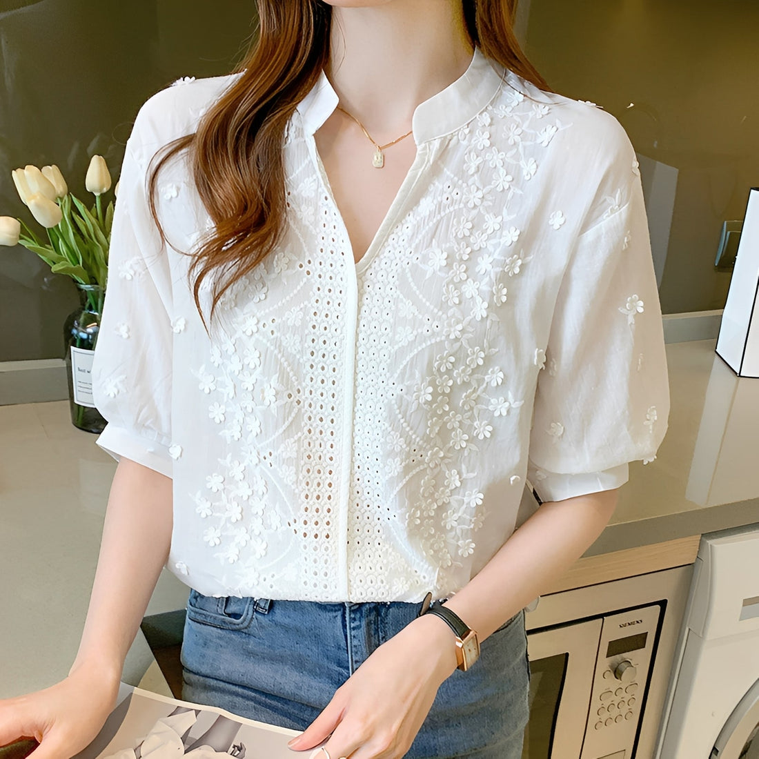 Monika - Blouse féminine - pour un look quotidien