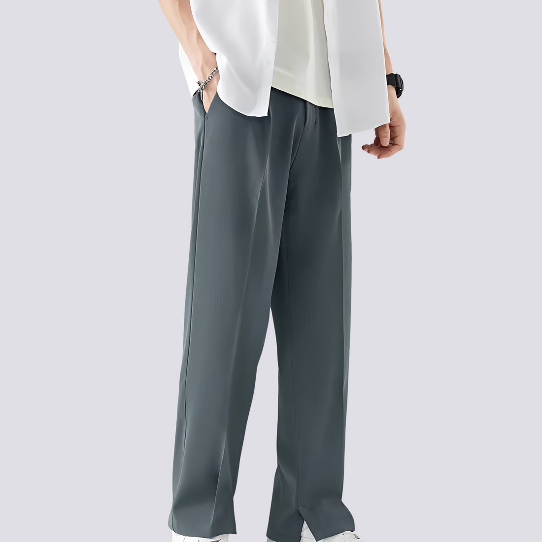 Carlo - Pantalon Large Droit
