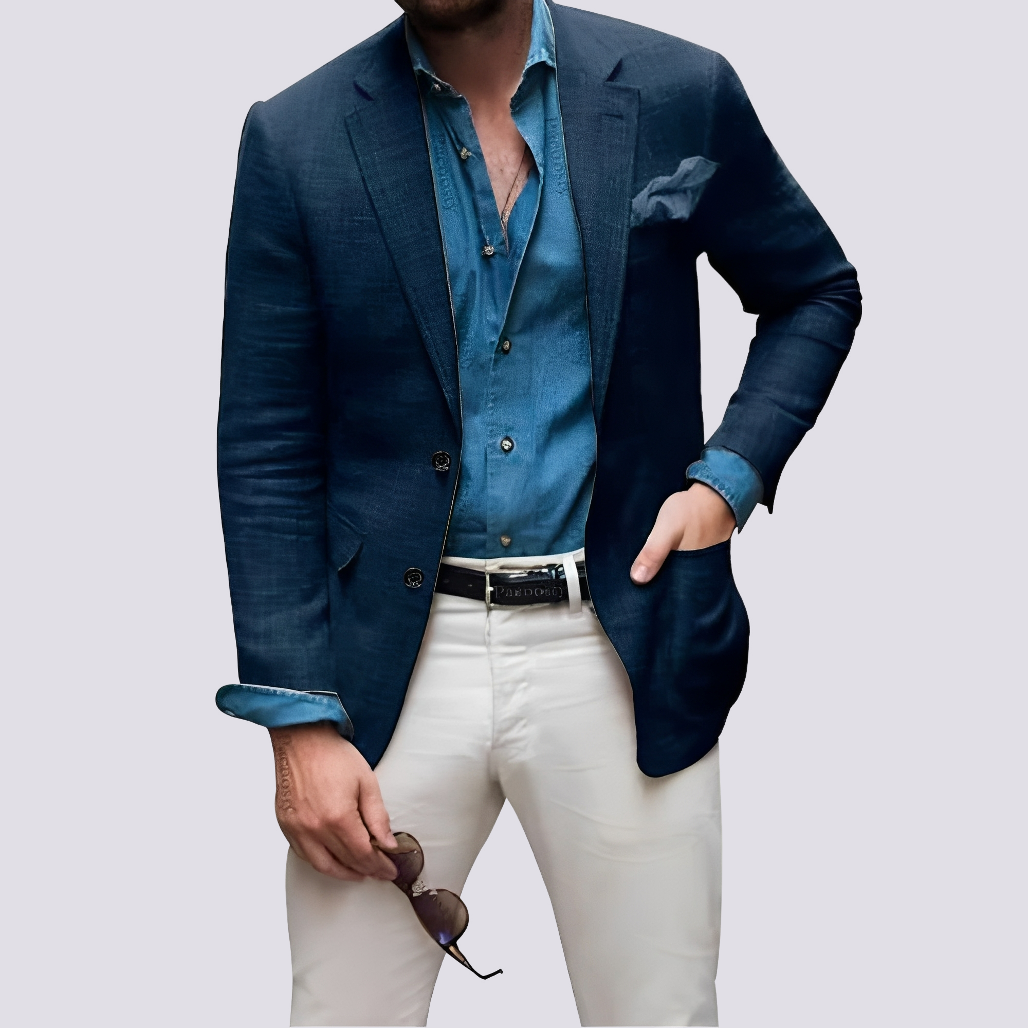 Glenn - Veste chique pour hommes avec boutons