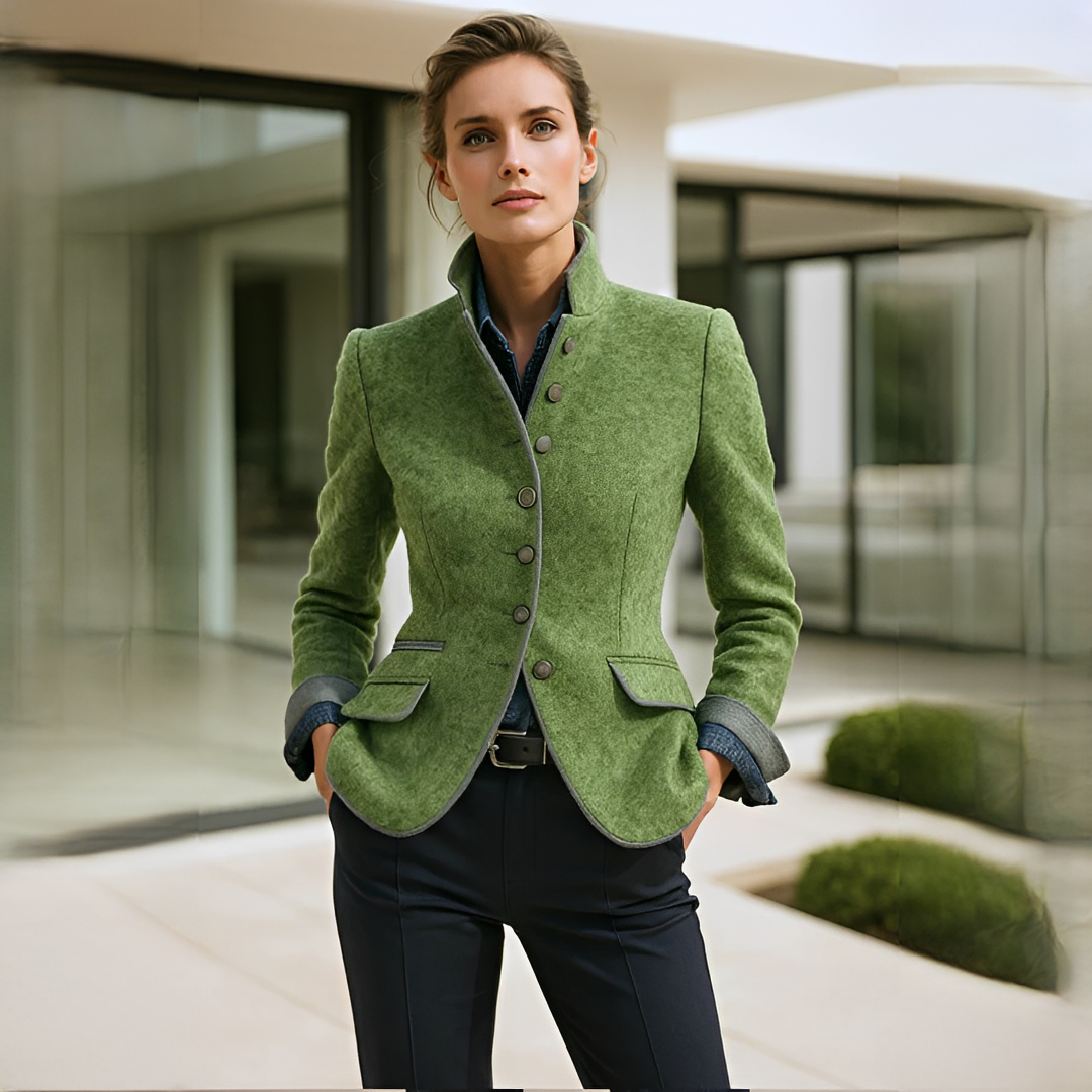 Valerie - Cardigan Stylé à Col Haut