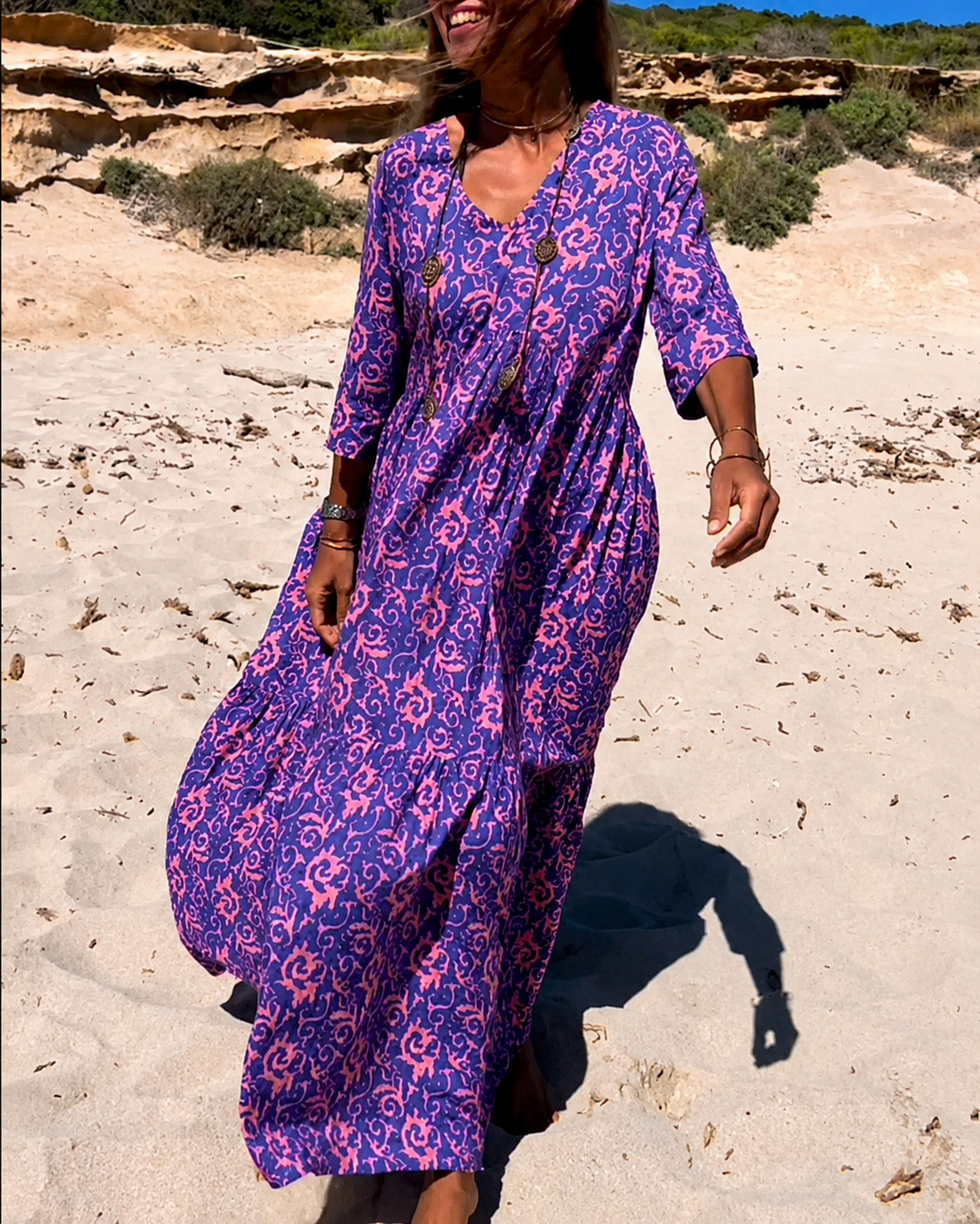 Lucienne - Robe à Col V Tendance