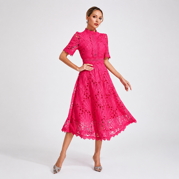 Hallie - Robe Midi en Vogue