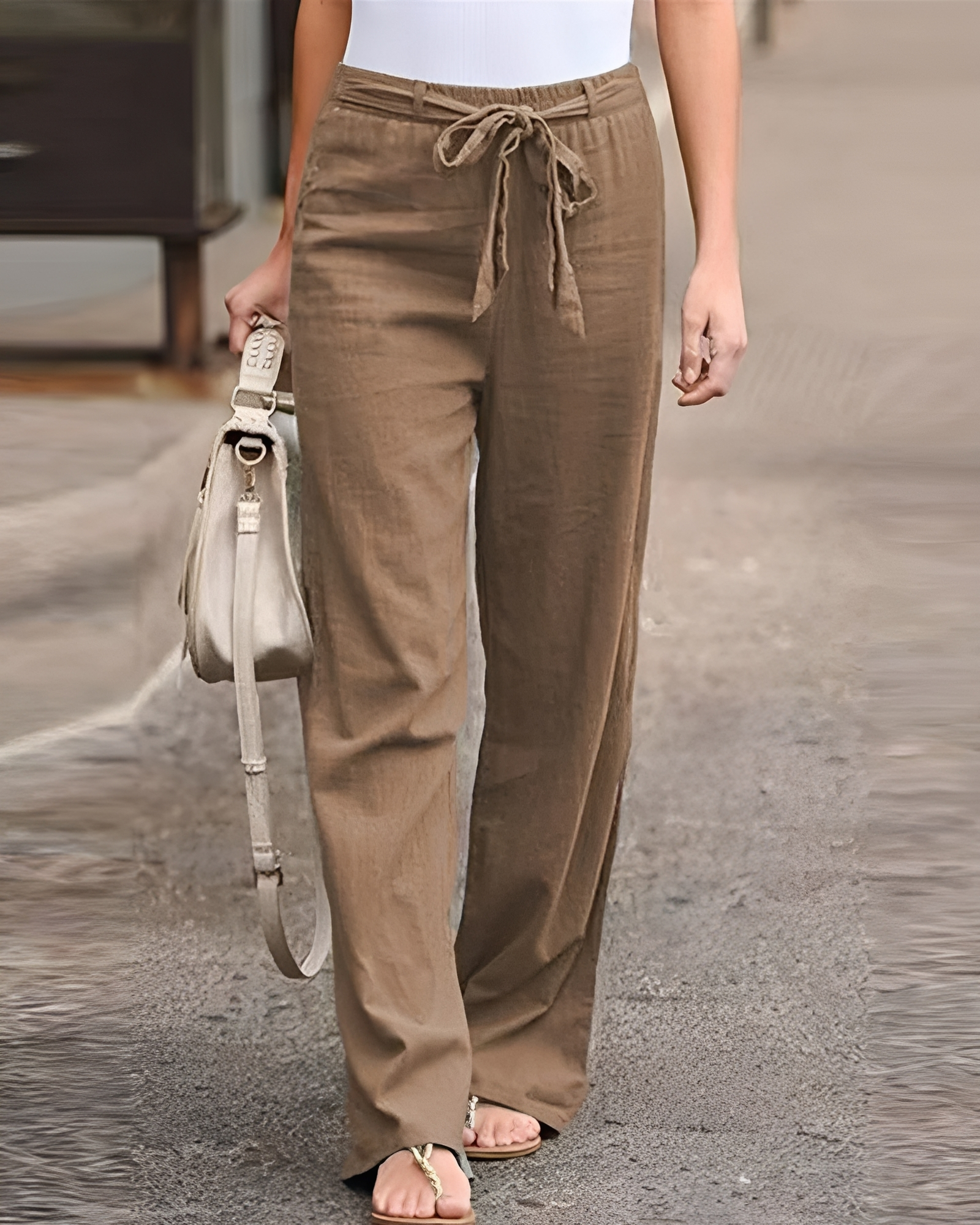 Saniyah - Pantalon avec Taille Élastique et Cordon