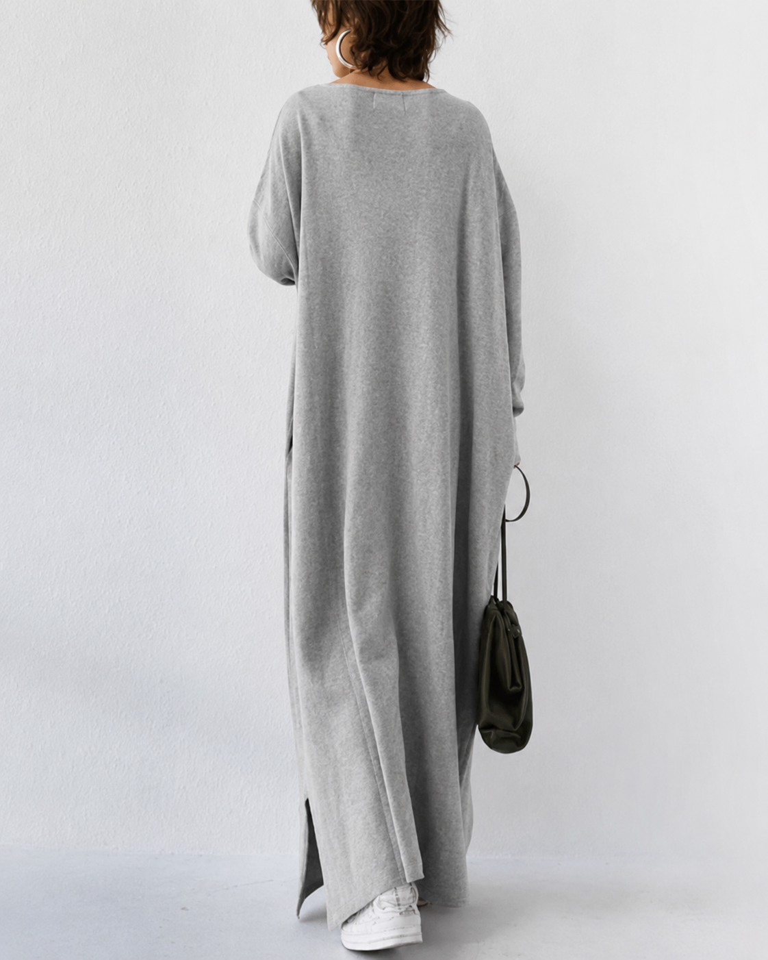 Shacora - Robe Longue avec Col V et Style Décontracté