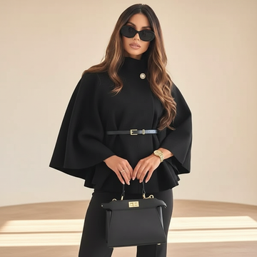 Lindsey - Veste Ceinturée Élégante à Manches Chauve-Souris