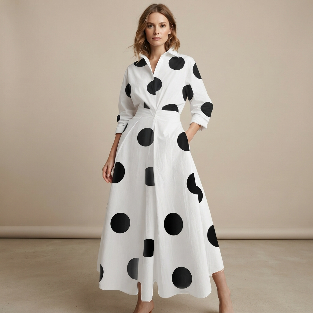 Laverne - Robe midi chic à coupe large
