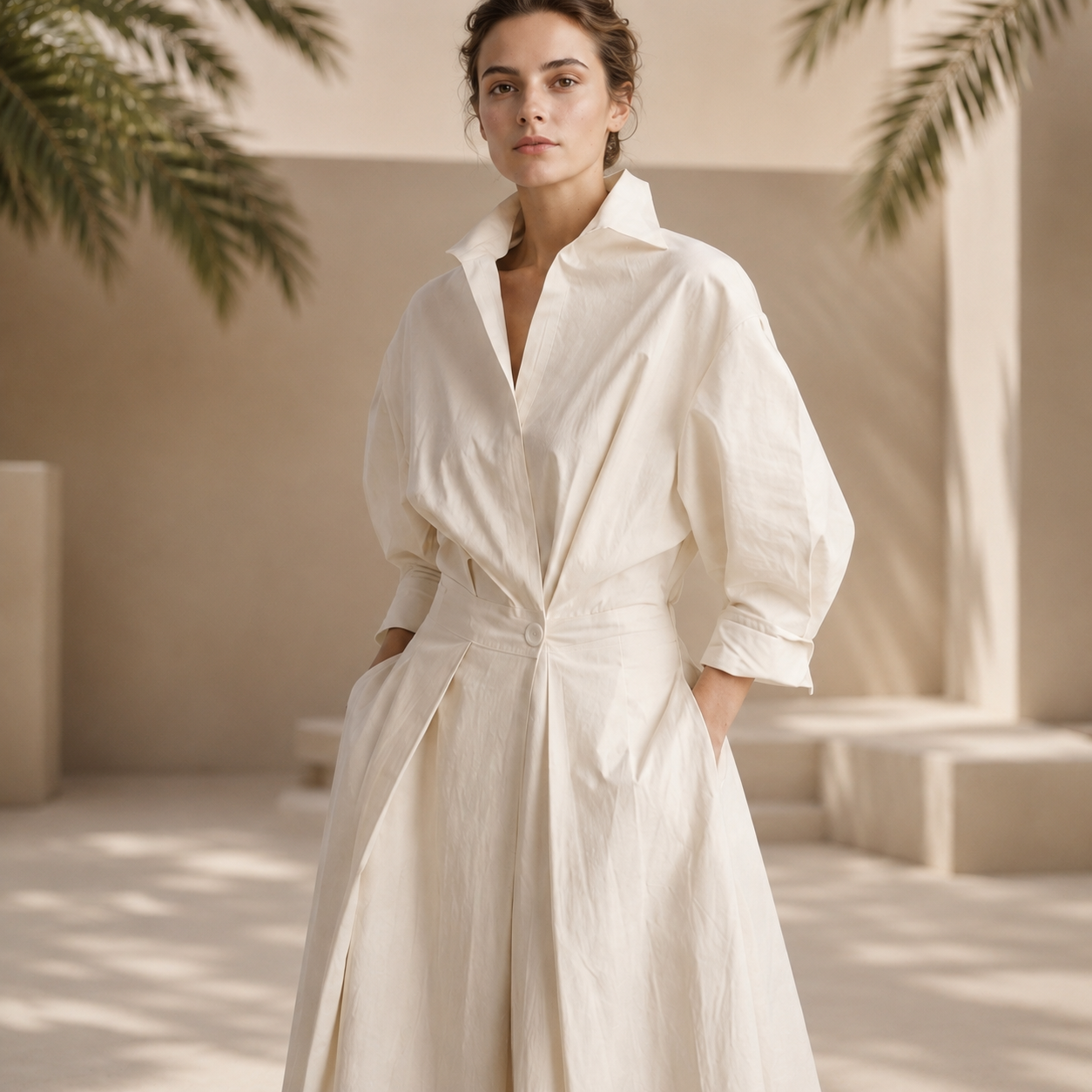 Laverne - Robe midi chic à coupe large