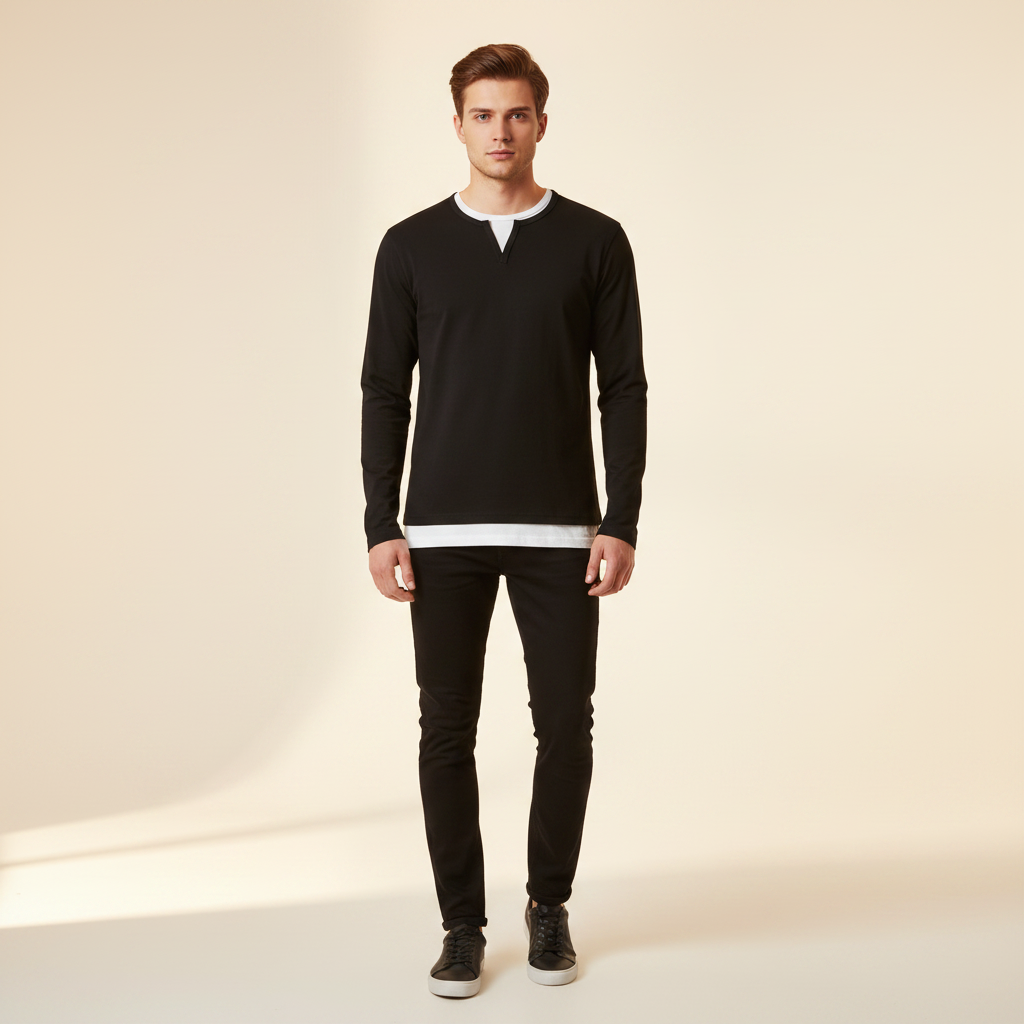 Daryl - Chemise Élégante à Manches Longues et Col V