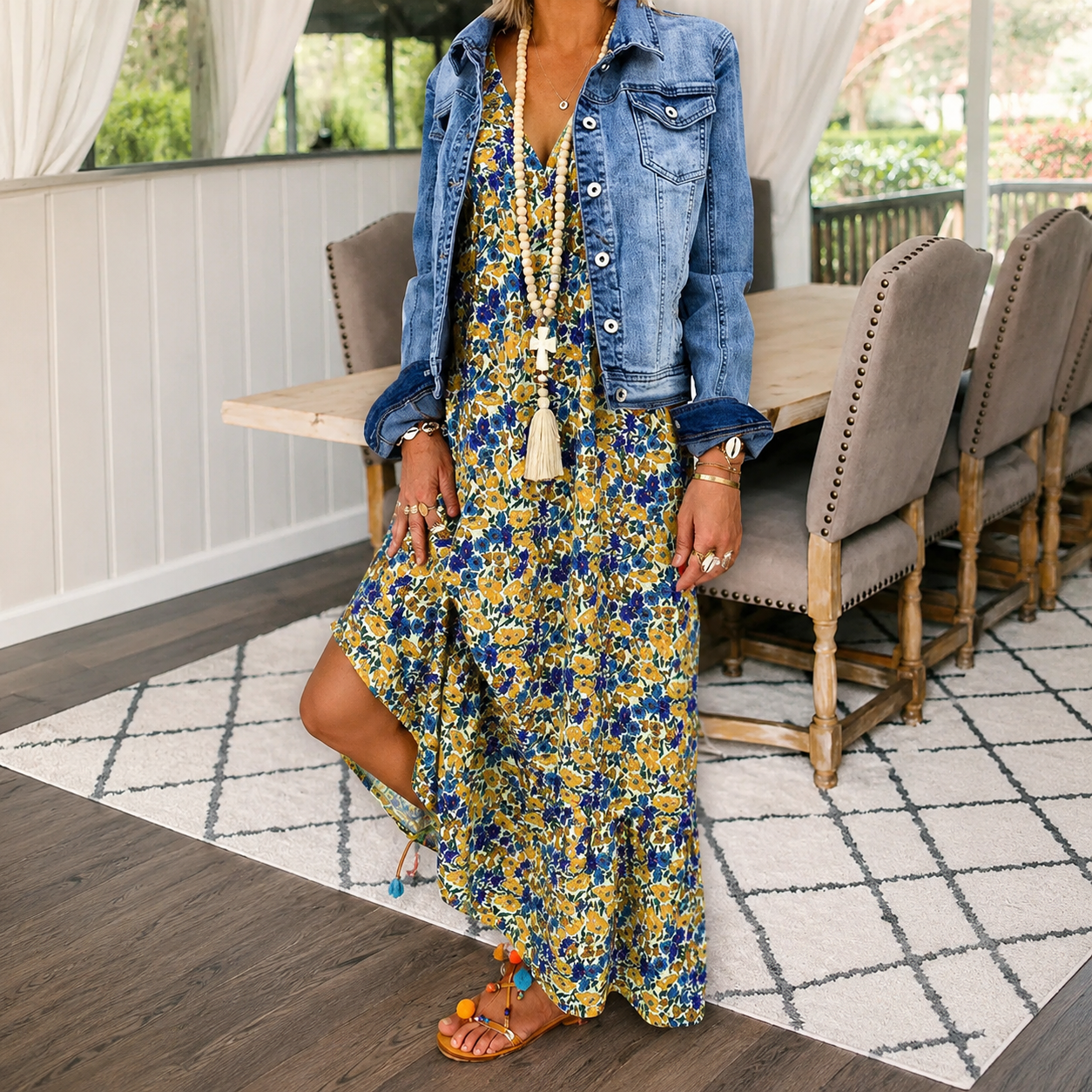 Shalisha - Robe Bohème Chic à Col V