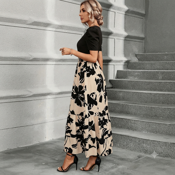 Astrid - Robe Jupe avec Motif Floral Élégant