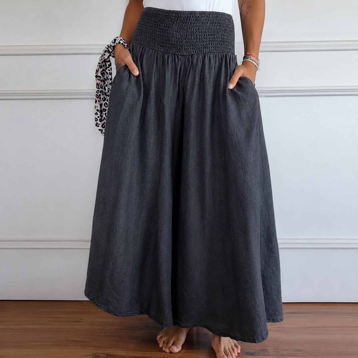 Laurine - Pantalon Relax à Taille Haute