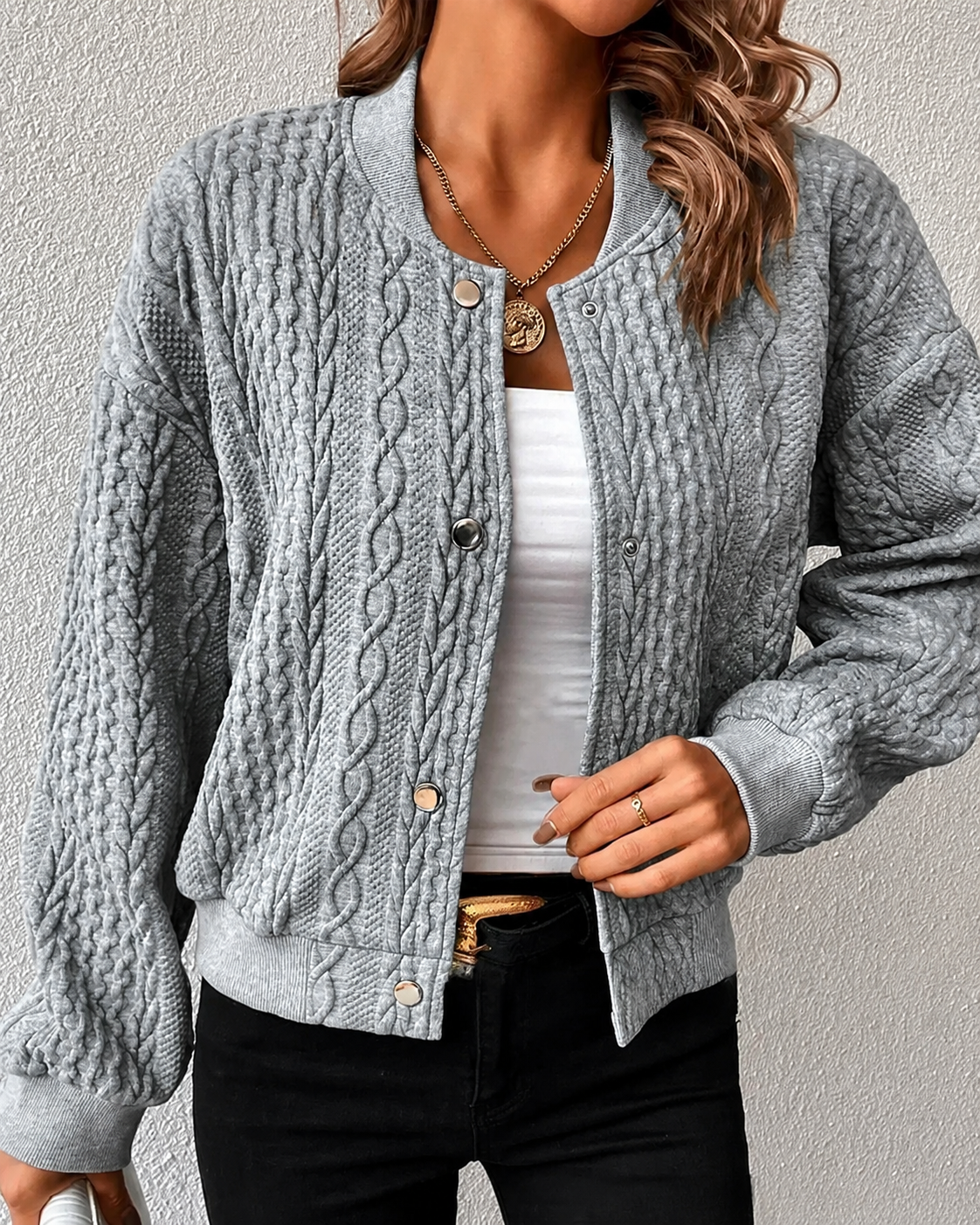 Kymbrea - Cardigan à Boutons Confortable
