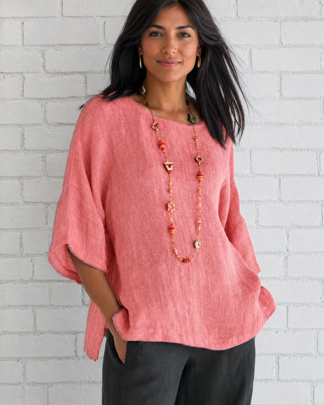 Natalina - Blouse Chic à Encolure Ronde