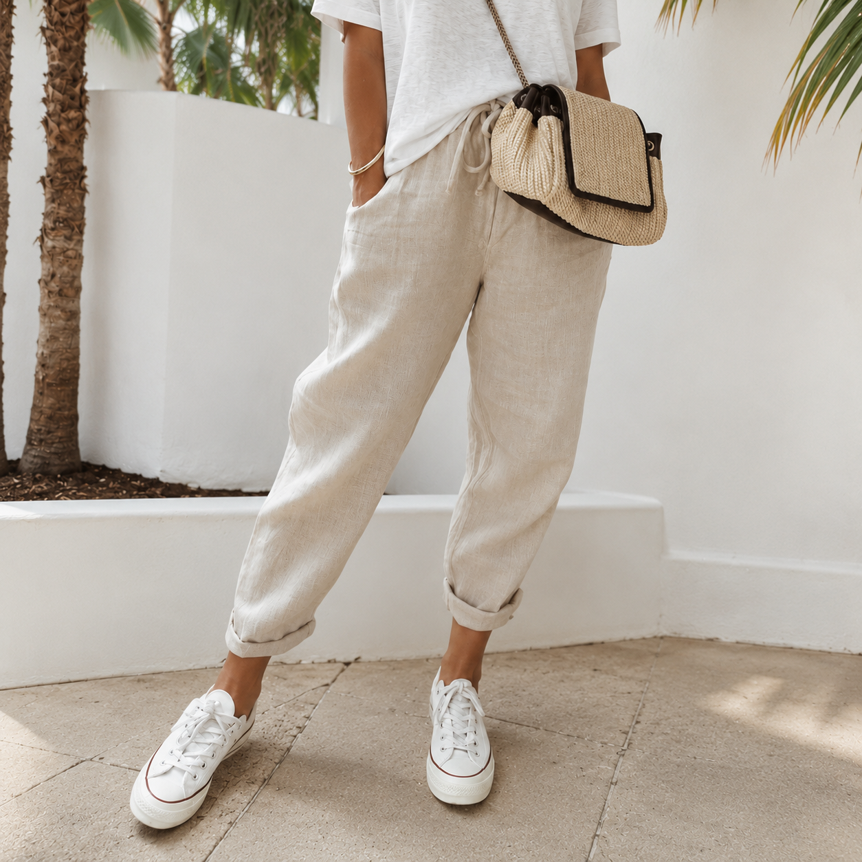Elwyn - Pantalon confortable à taille élastique