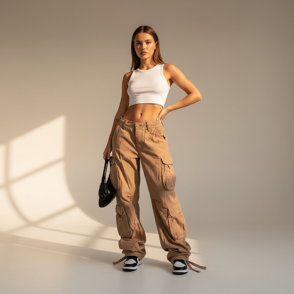 Kamley - Pantalon Cargo Large et Tendance
