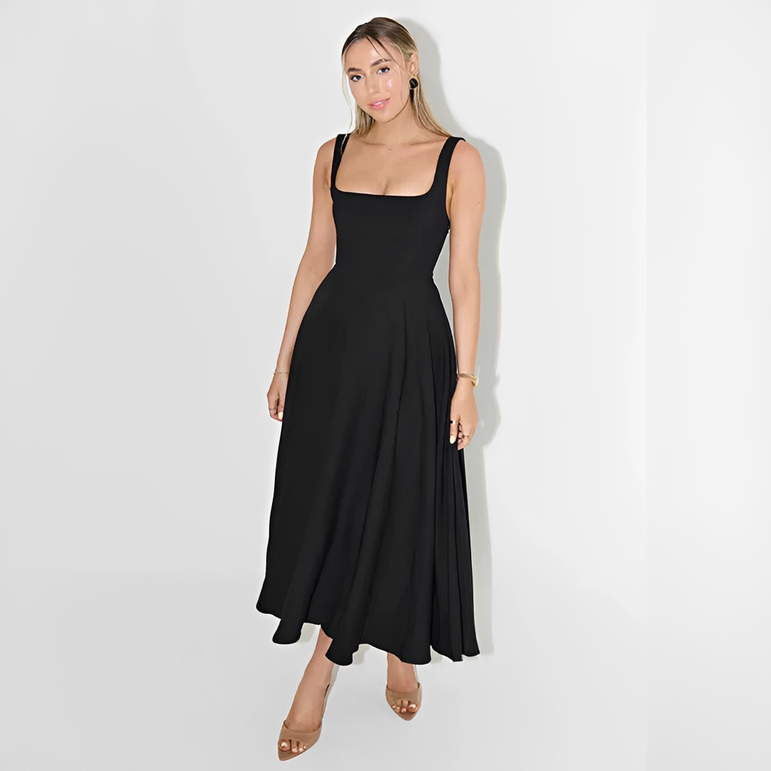 Yarabelle - Robe Midi Chic à Bretelles