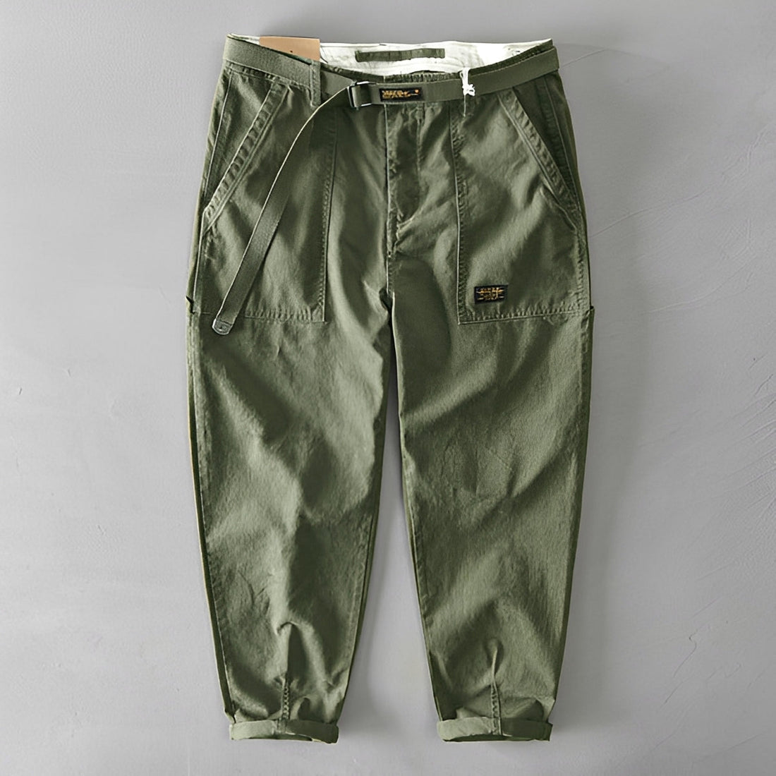 Jeoffrey - Pantalon Large Ceinturé Décontracté