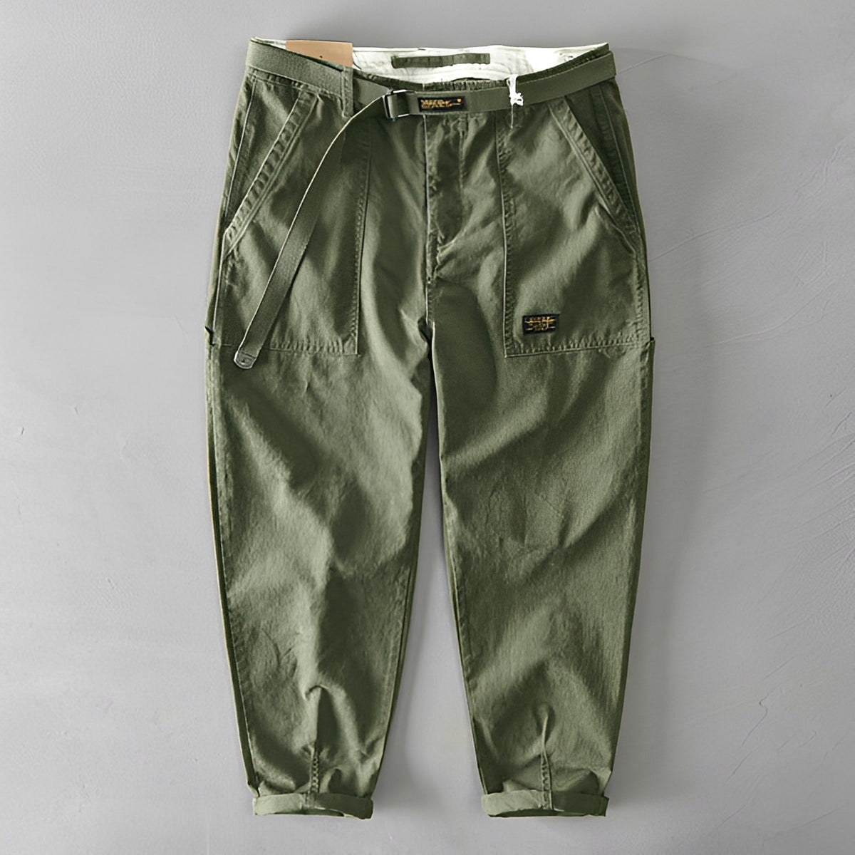 Jeoffrey - Pantalon Large Ceinturé Décontracté
