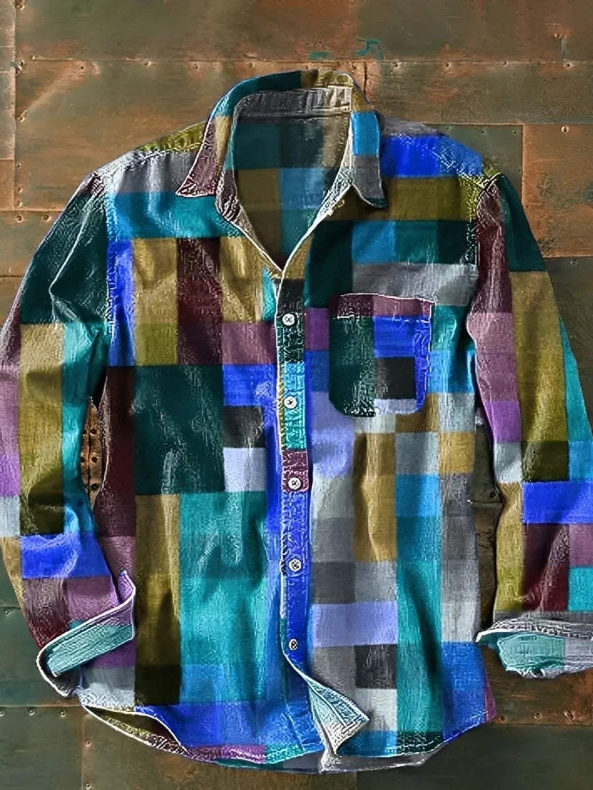 Charles – Chemise longue pour homme – Vintage et colorée